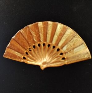 Miriam Haskell Radiant Gold Fan Brooch Vintage Vibes VERY Regency